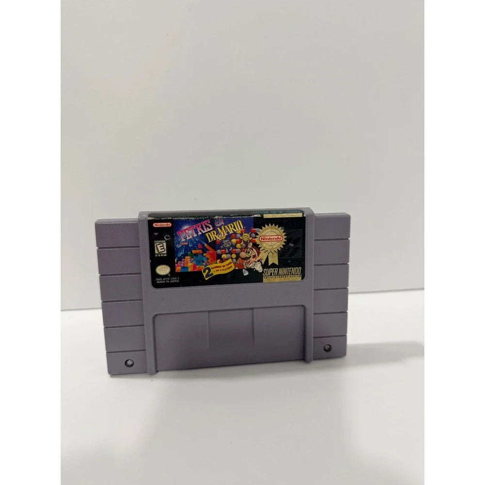 Nintendo Tetris & Dr. Mario SNES N/A Gray Good Player's Choice SNS-ATFE-USA-2